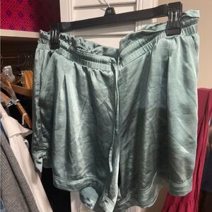Melissa Nepton Satin Sea Green Shorts